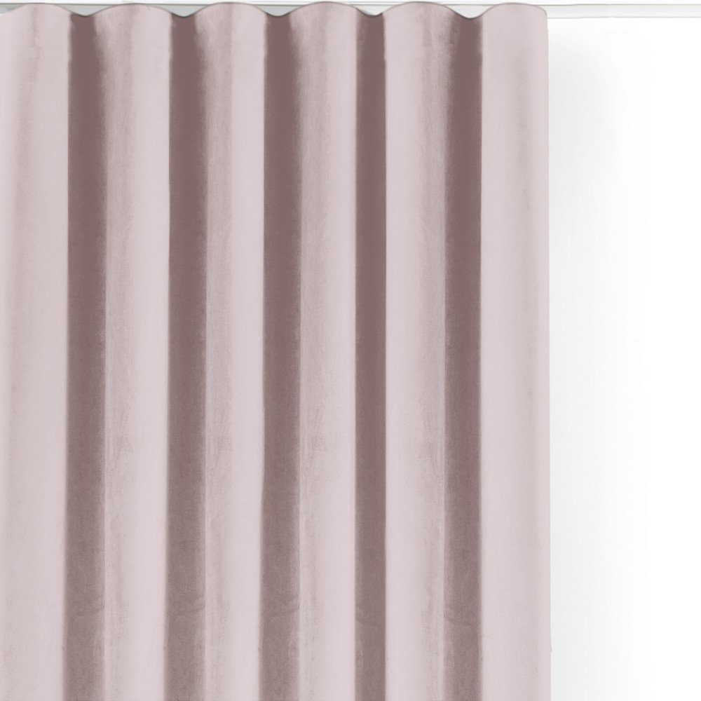 Világos rózsaszín bársony dimout (részleges sötétítő) függöny 530x300 cm Velto – Filumi