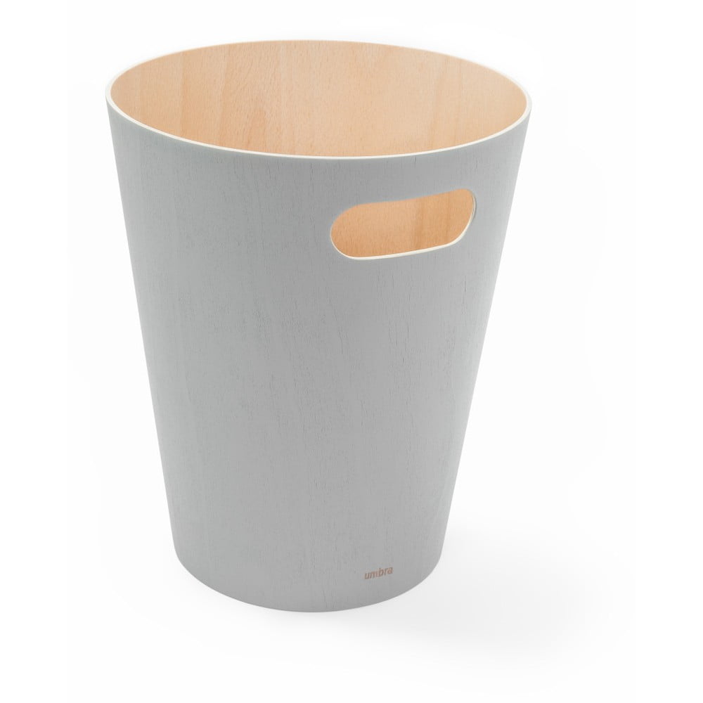 Világosszürke fa szemetes 7