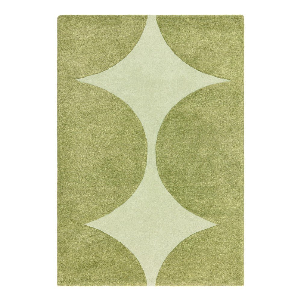 Zöld kézi szövésű gyapjú szőnyeg 160x230 cm Canvas – Asiatic Carpets