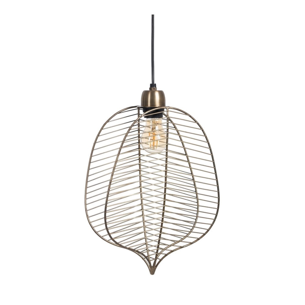 Aranyszínű függőlámpa fém búrával – Ixia