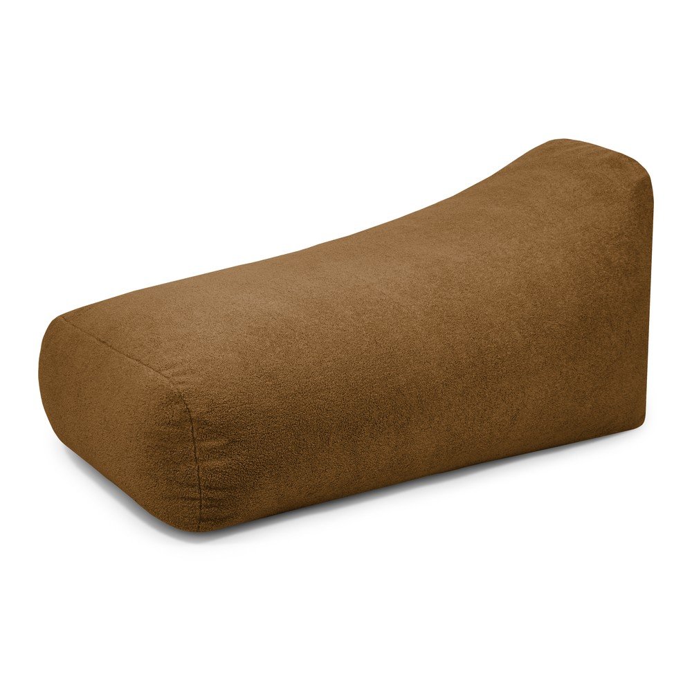 Barna buklé babzsákfotel Snug Long 140 – SLOWDOWN