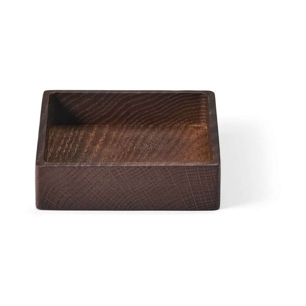 Barna dekoratív fa tárolódoboz 11x11x3 cm Square S – LIND DNA