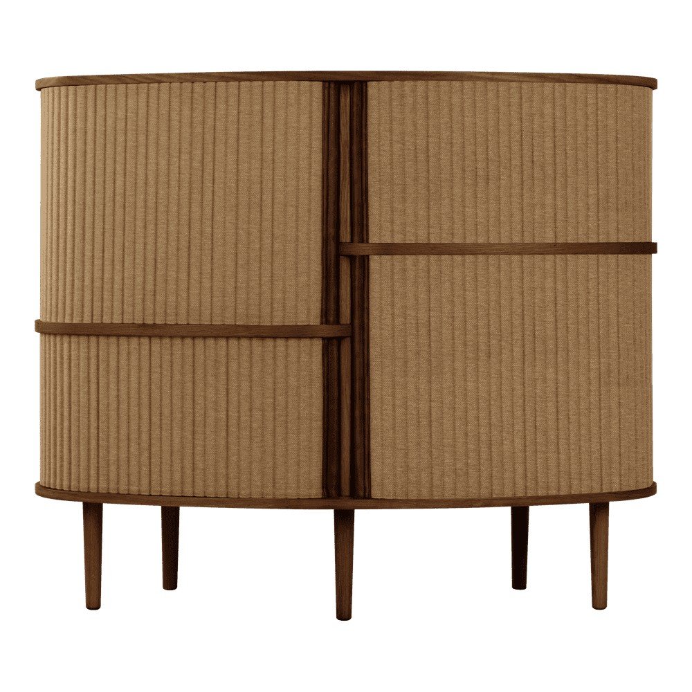 Barna-világosbarna szekrény tolóajtóval