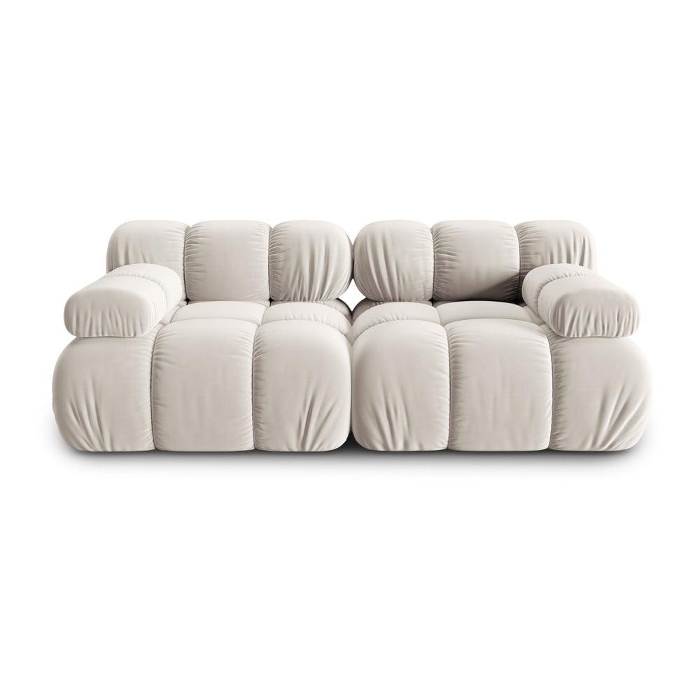 Bézs bársony moduláris kanapé 188 cm Bellis – Micadoni