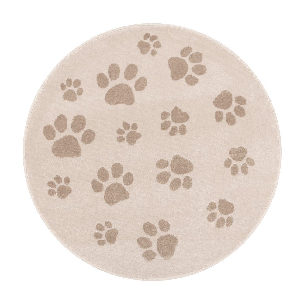 Bézs gyerek szőnyeg ø133 cm Paws Light Beige – FD