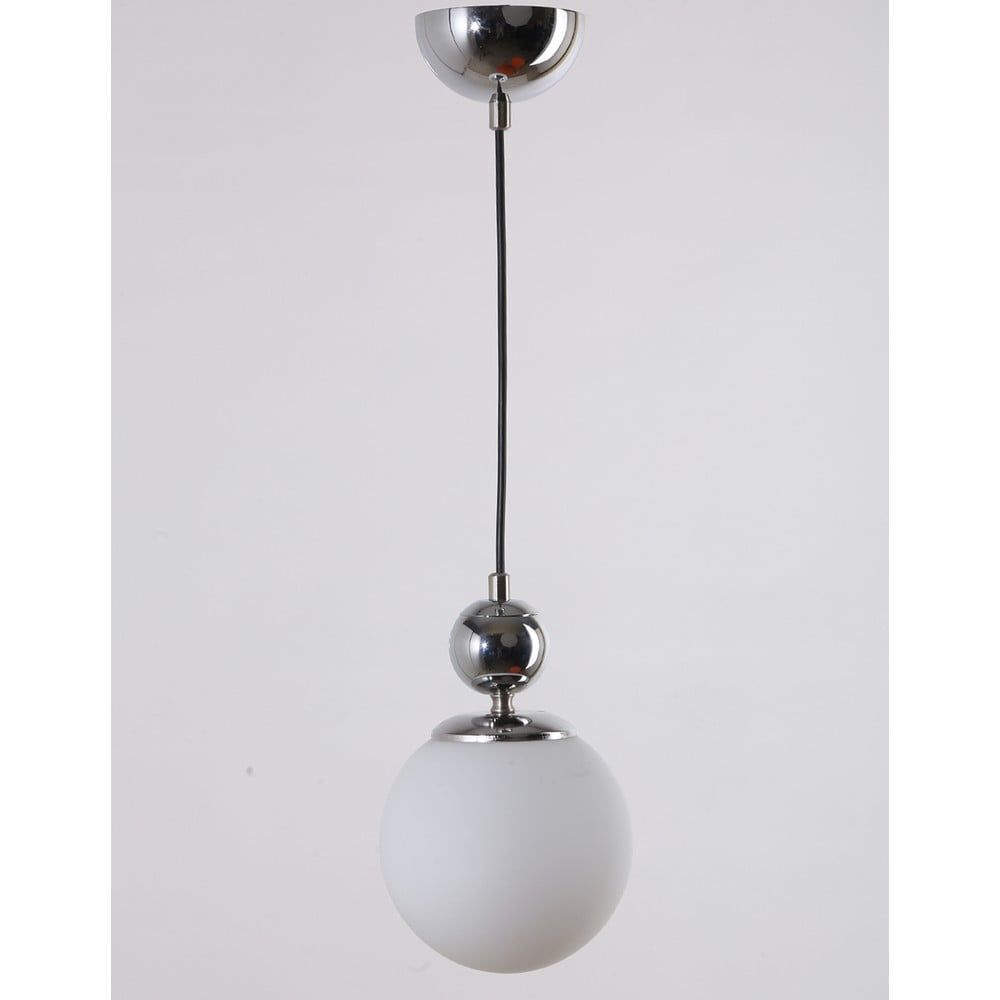 Ezüstszínű függőlámpa üveg búrával ø 15 cm Marble – Squid Lighting