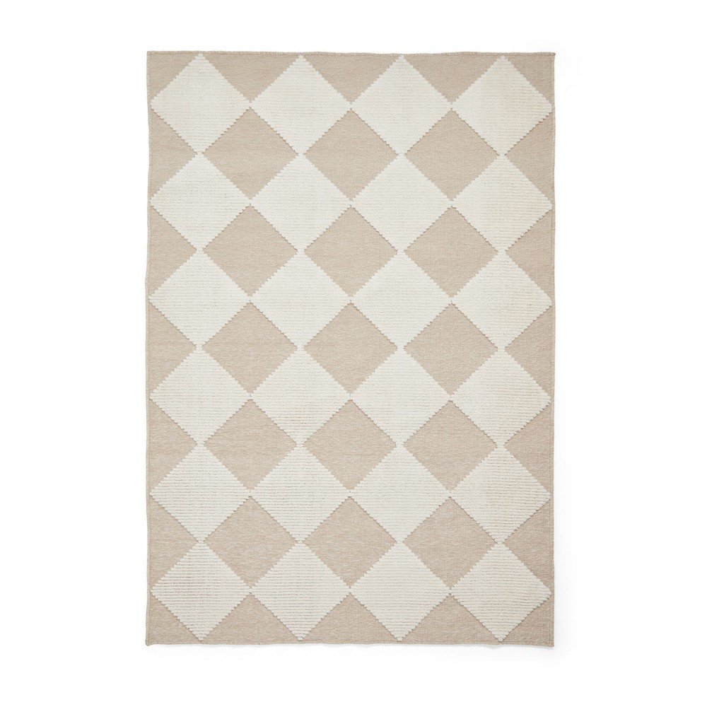 Fehér-bézs mosható szőnyeg 160x230 cm Lyna Beige&White – Think Rugs