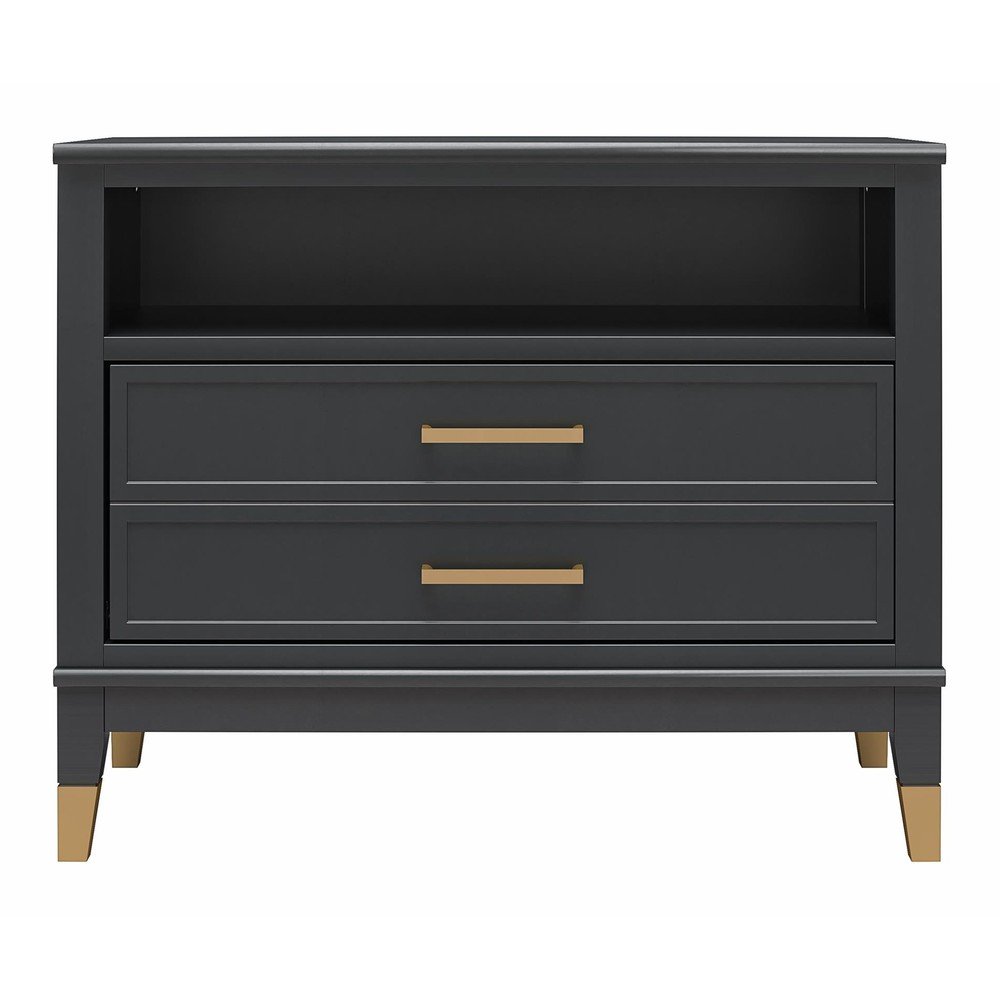 Fekete éjjeliszekrény Westerleigh – CosmoLiving by Cosmopolitan