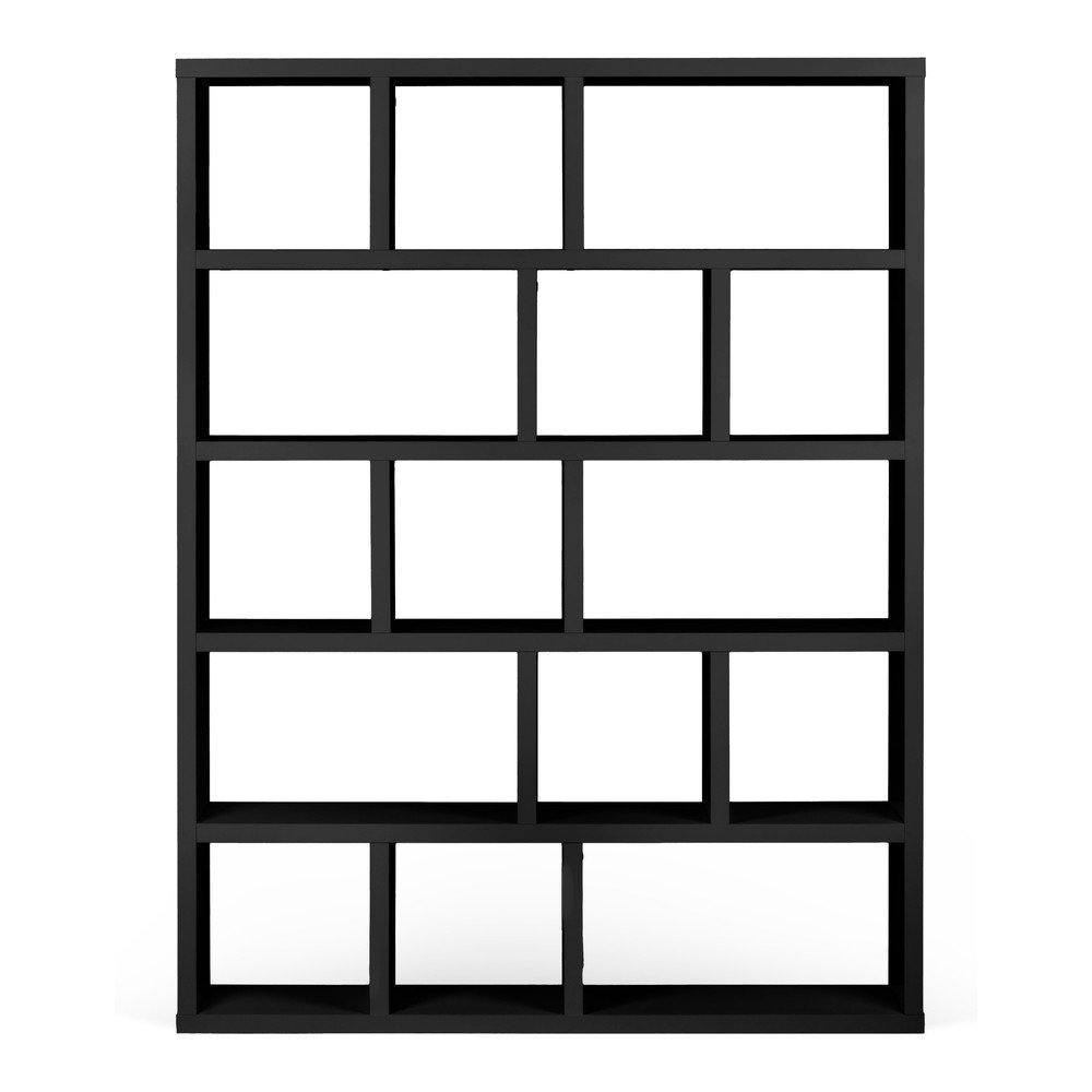 Fekete könyvespolc 150x198 cm Berlin – TemaHome