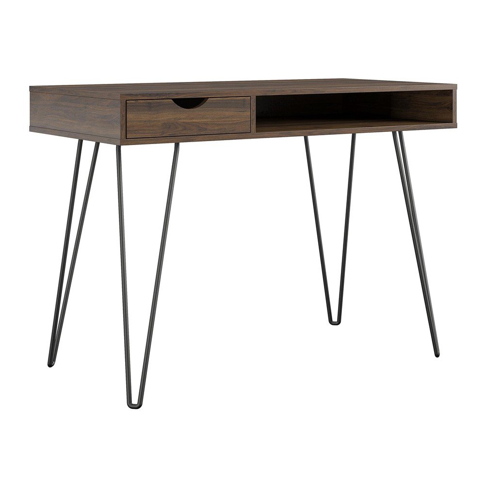 Íróasztal diófa dekorral 49x104 cm Concord – Novogratz