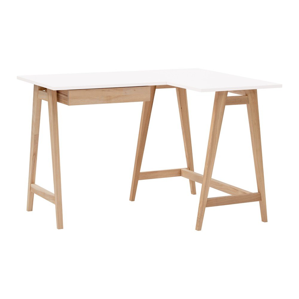 Íróasztal fehér asztallappal 85x115 cm Luka – Ragaba