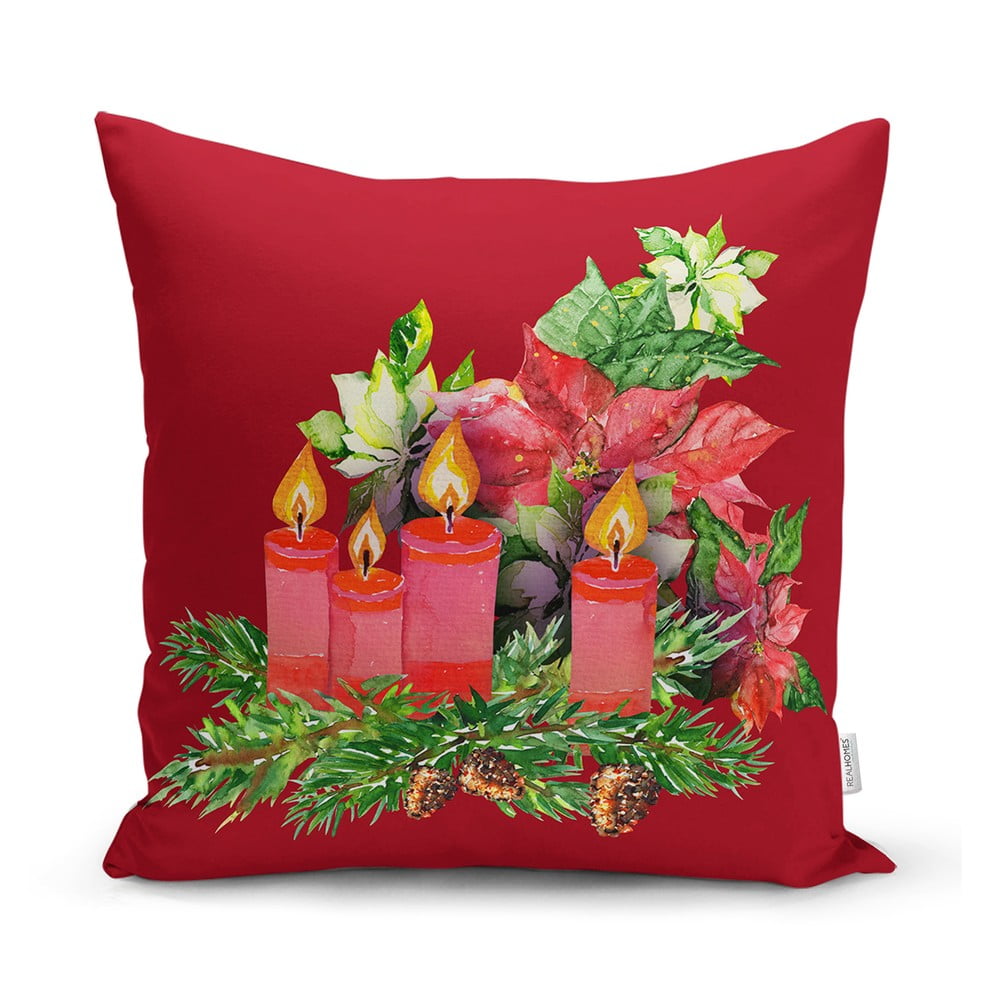 Karácsonyi mintás textil párnahuzat 43x43 cm – Mila Home