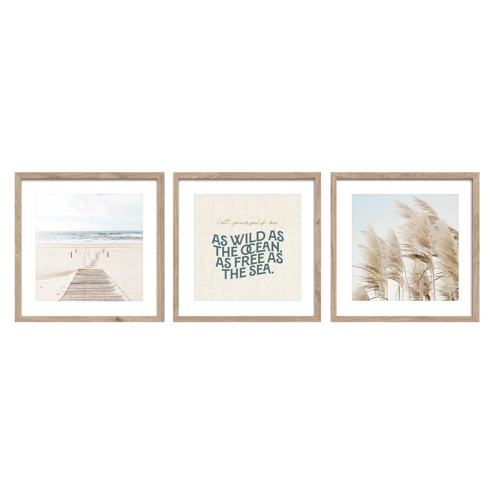 Kép szett 3 db-os 30x40 cm Seaside – Styler