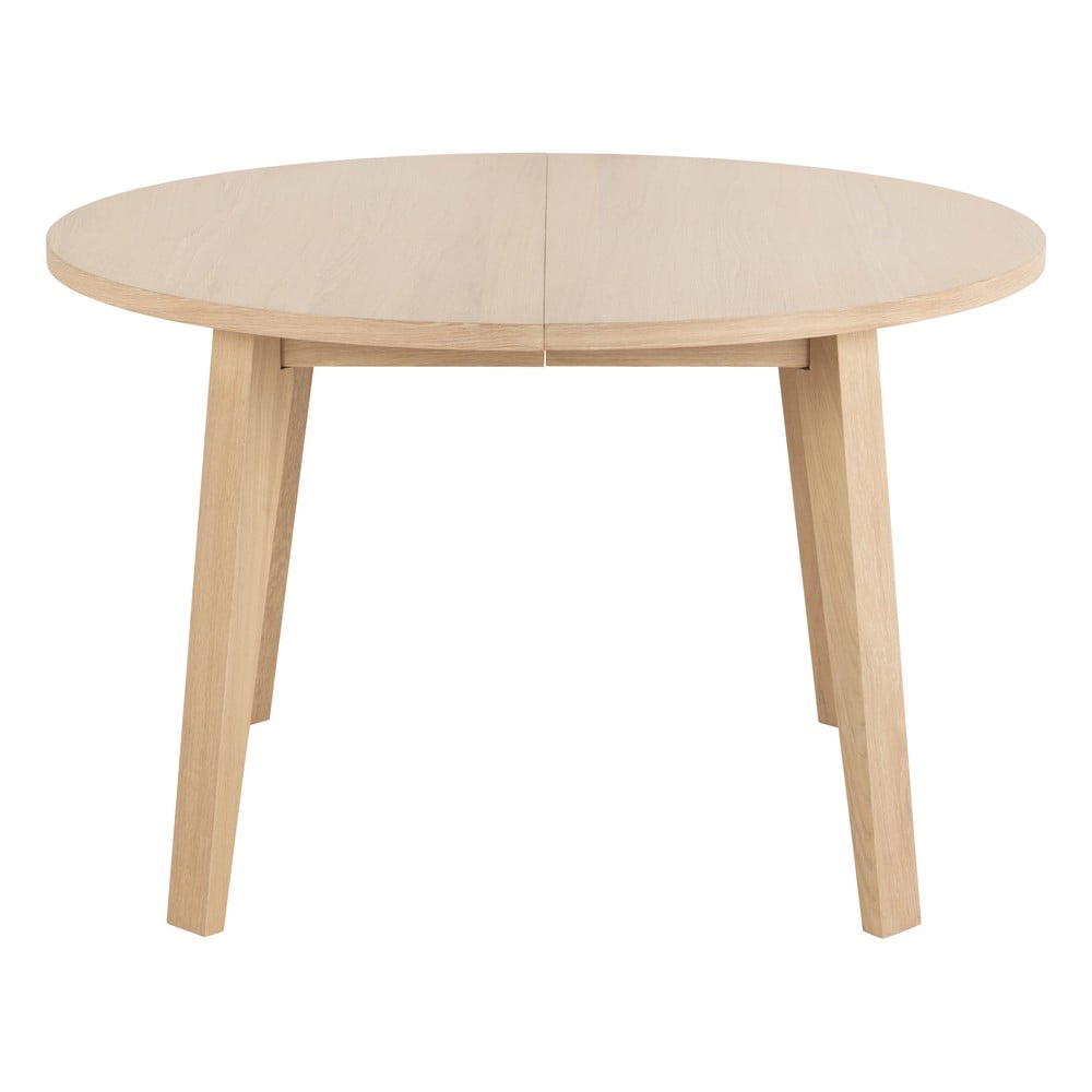 Kerek bővíthető étkezőasztal tölgyfa dekoros asztallappal ø 120 cm A-Line – Actona