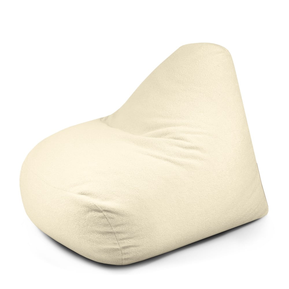Krémszínű buklé babzsákfotel Snug 100 – SLOWDOWN