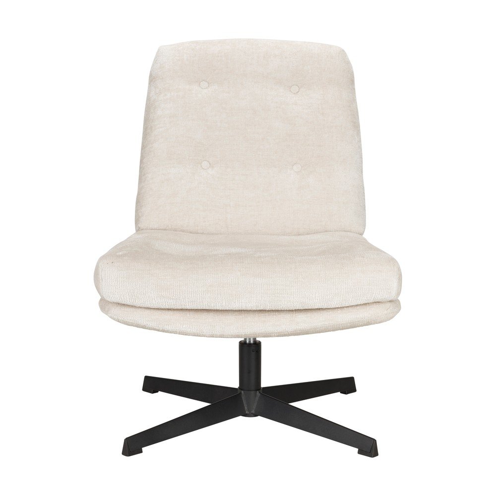 Krémszínű forgó fotel Kai – White Label