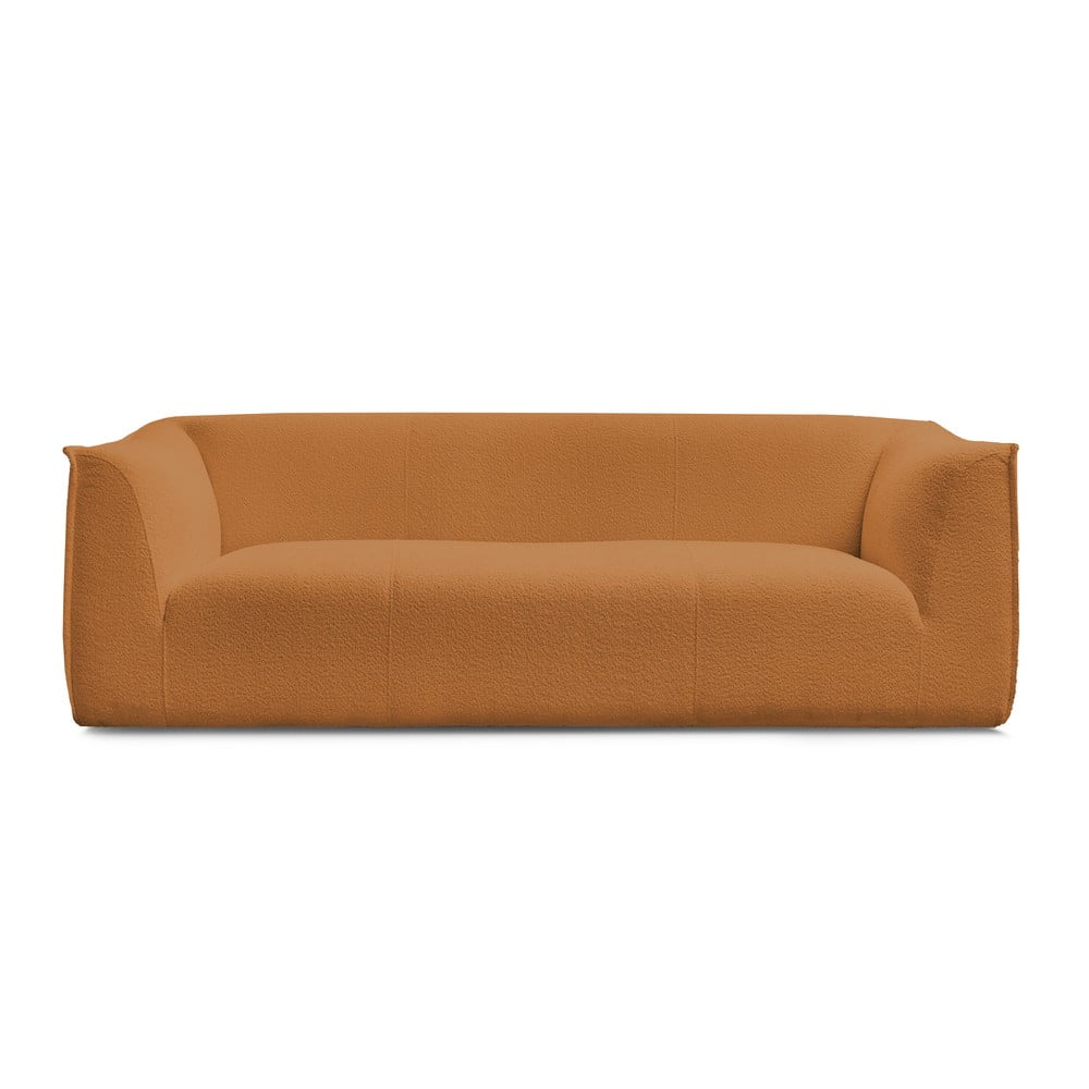 Mustársárga buklé kanapé 242 cm Giorgia – Bobochic Paris