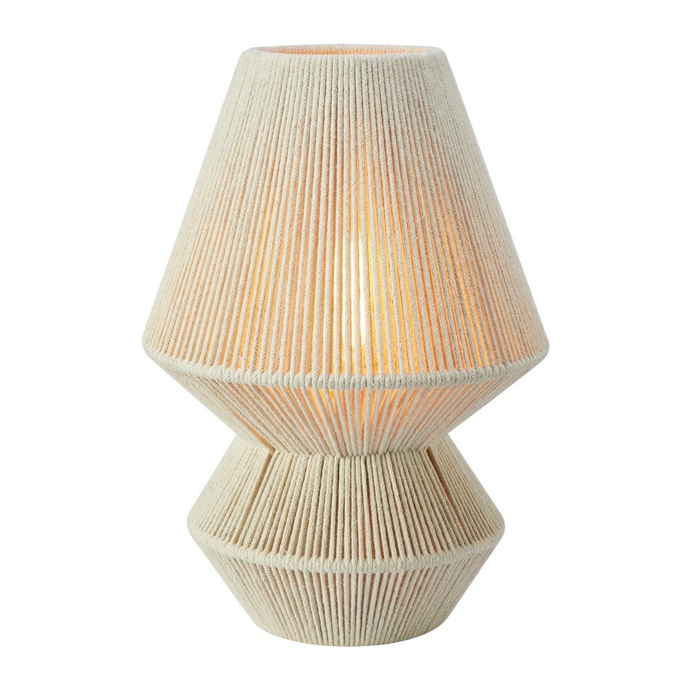 Natúr színű asztali lámpa textil búrával (magasság 34 cm) Razzo – Markslöjd