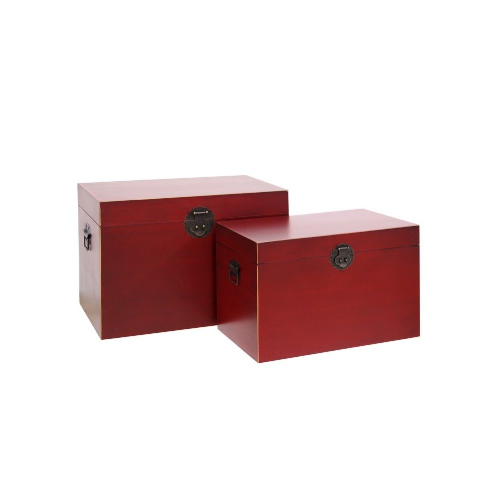 Piros tárolóláda 60x42 cm Oriente – Ixia