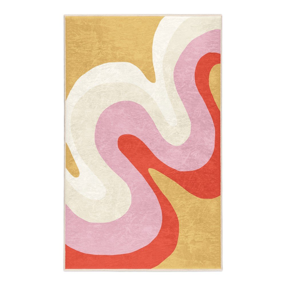 Sárga-rózsaszín mosható szőnyeg 80x150 cm Raspberry Creamsicle – Mila Home
