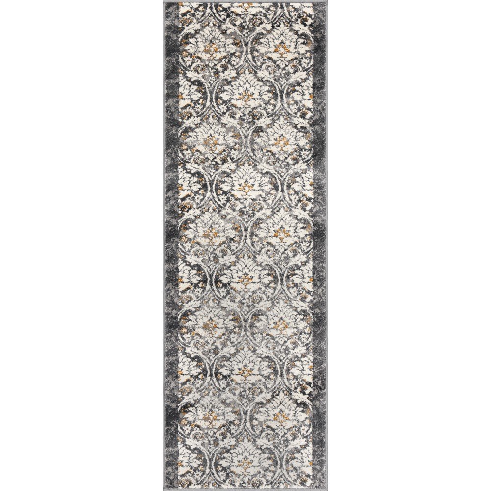 Sötétszürke-elefántcsont színű futószőnyeg 67x200 cm Soft Viskan – FD