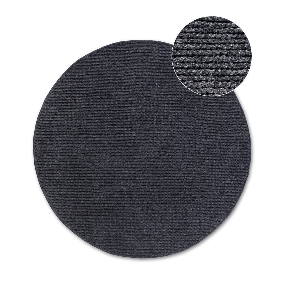 Sötétszürke kézi szövésű gyapjú kerek szőnyeg ø 200 cm Francois – Villeroy&Boch