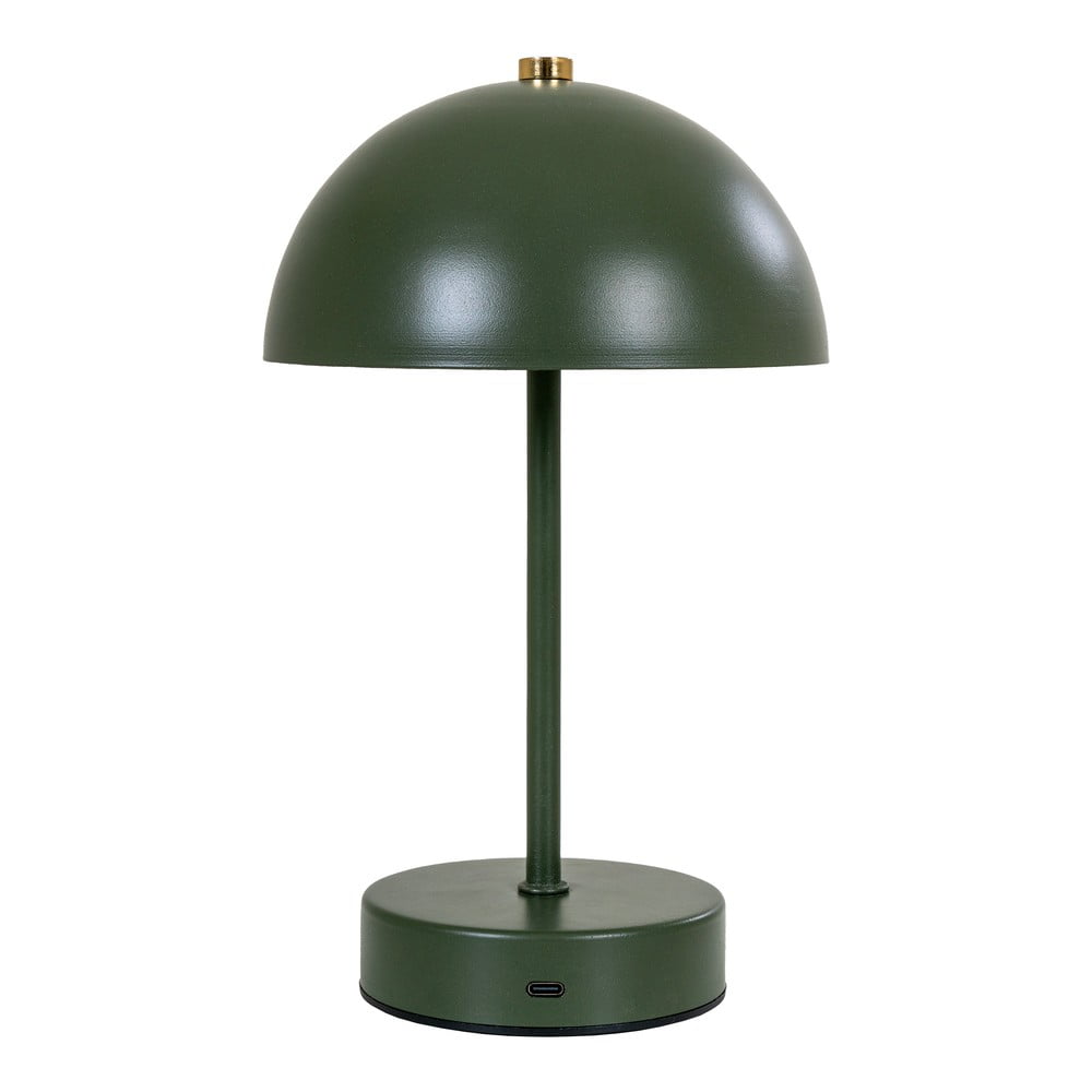 Sötétzöld LED asztali lámpa fém búrával (magasság 25 cm) Holt – House Nordic