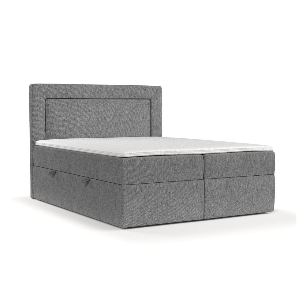 Szürke ágyneműtartós boxspring ágy 180x200 cm Imagine – Maison de Rêve