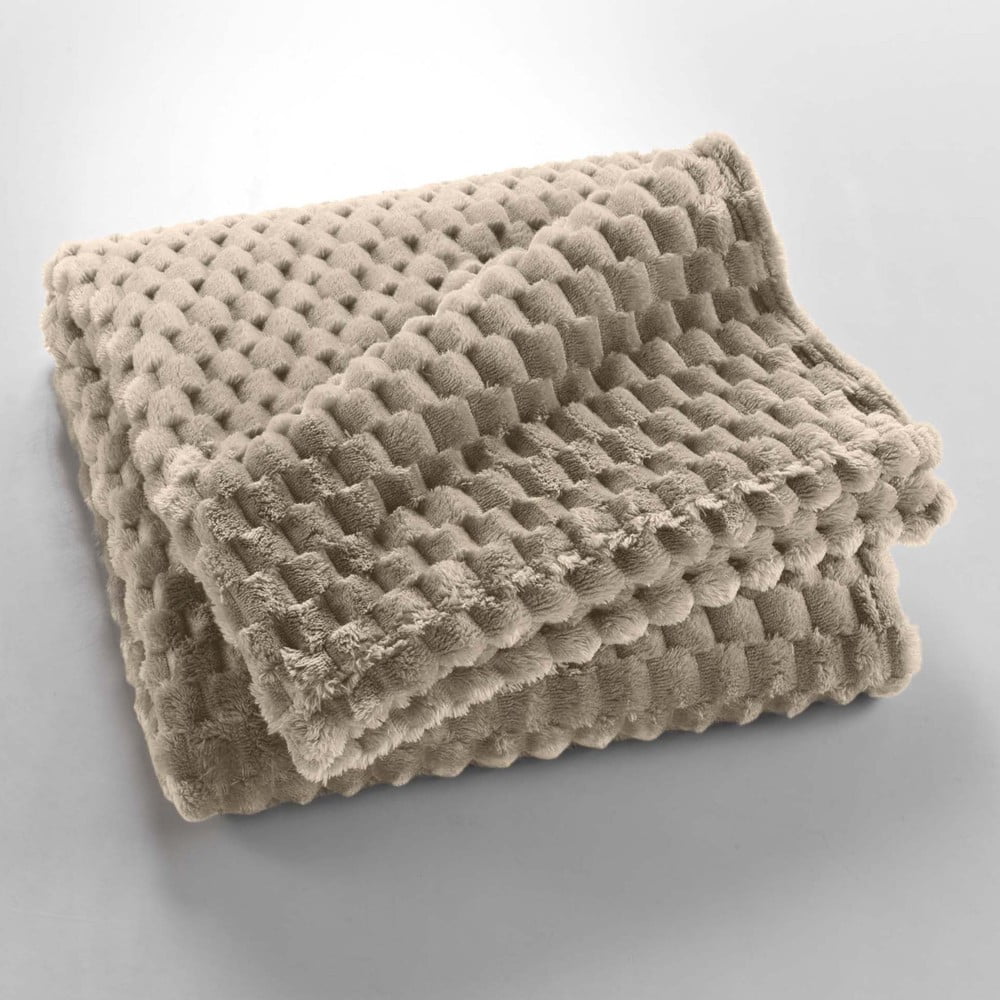 Szürkésbarna mikroflanel takaró 125x150 cm Mini Frosty – douceur d'intérieur