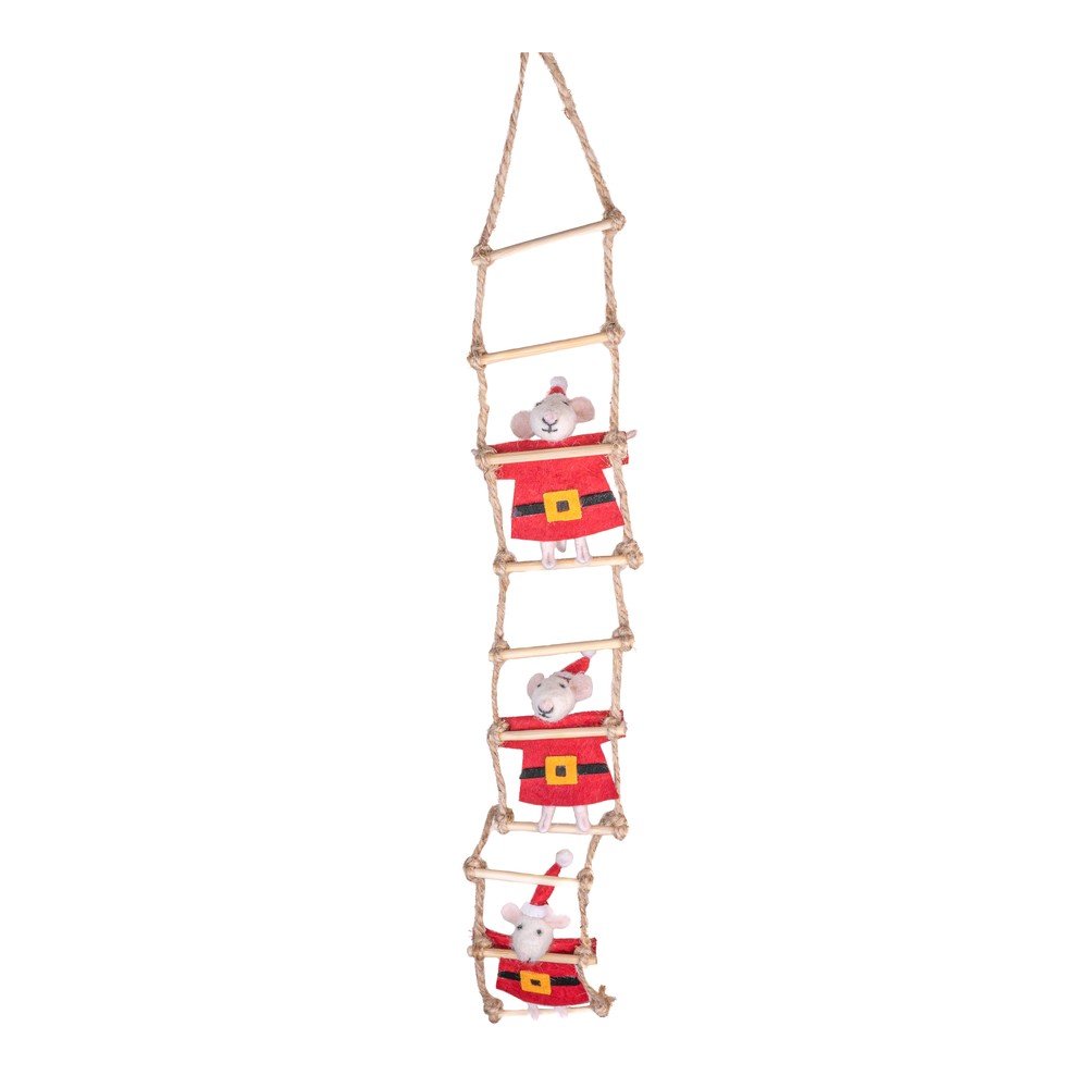Textil karácsonyi függődísz 50 cm Santa Mouse – Sass & Belle