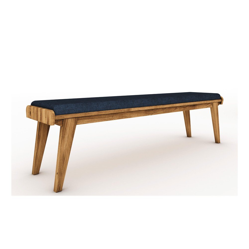 Tölgyfa pad kék ülőrésszel Retro - The Beds