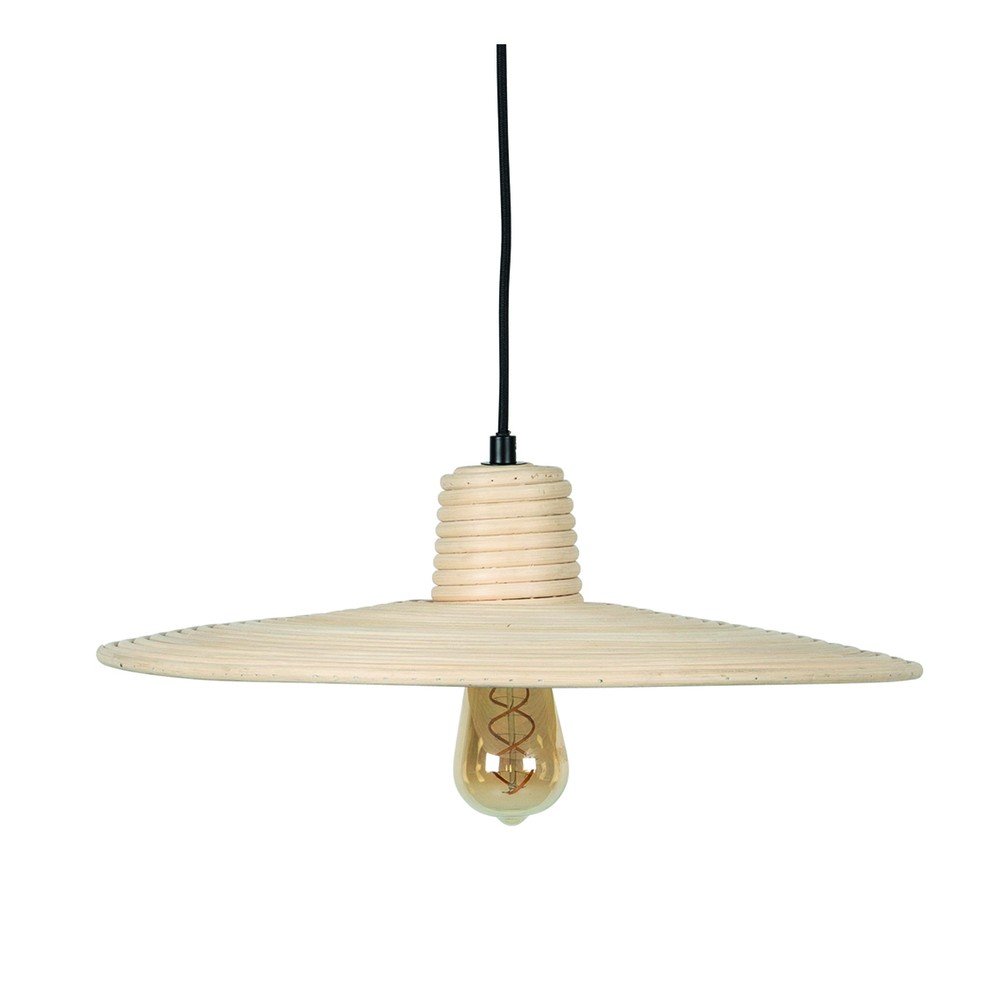 Világos natúr színű dimmelhető függőlámpa rattan búrával ø 45 cm Balance – Zuiver