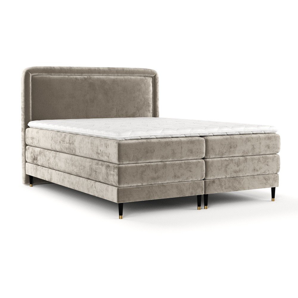 Világosbarna boxspring ágy 180x200 cm Dove – Maison de Rêve