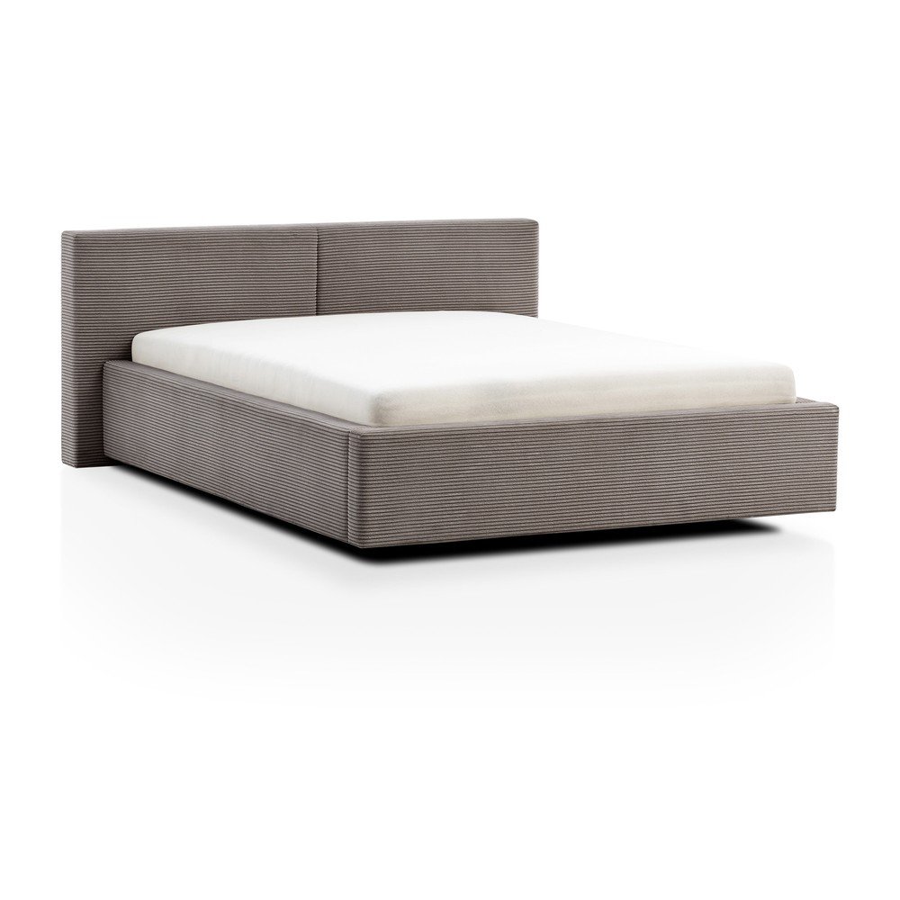 Világosbarna franciaágy 200x200 cm Cube – Meise Möbel