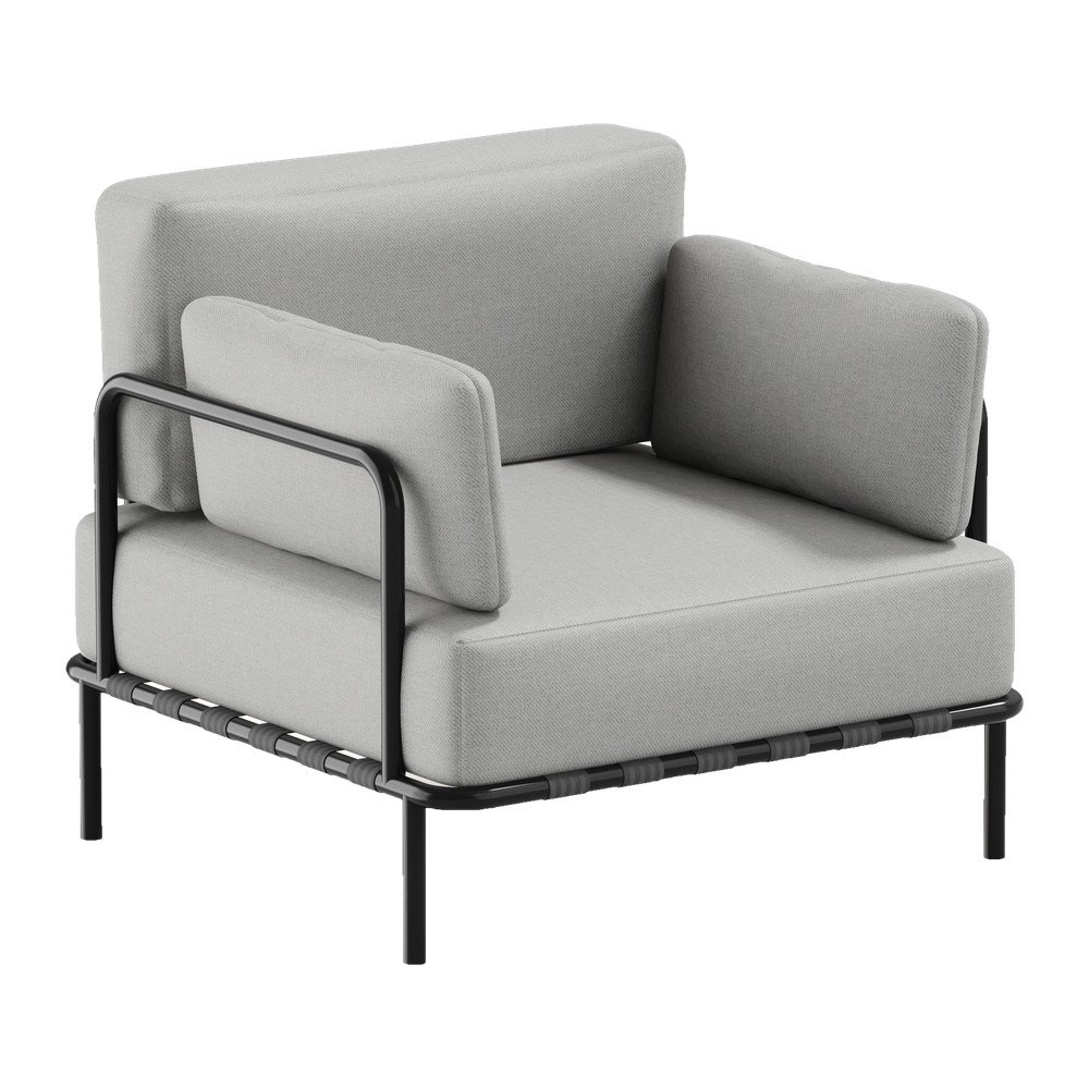 Világosszürke párnázott kerti fotel Salve – Sit Sit