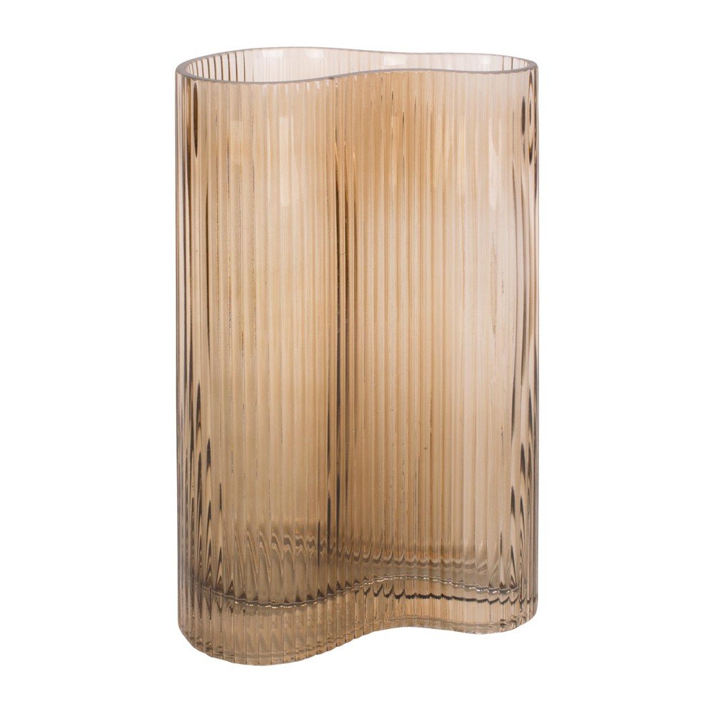 Wave világosbarna üveg váza