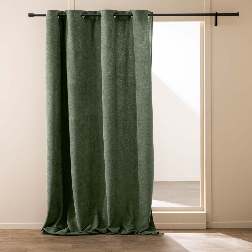 Zöld buklé függöny 140x260 cm Winona – douceur d'intérieur