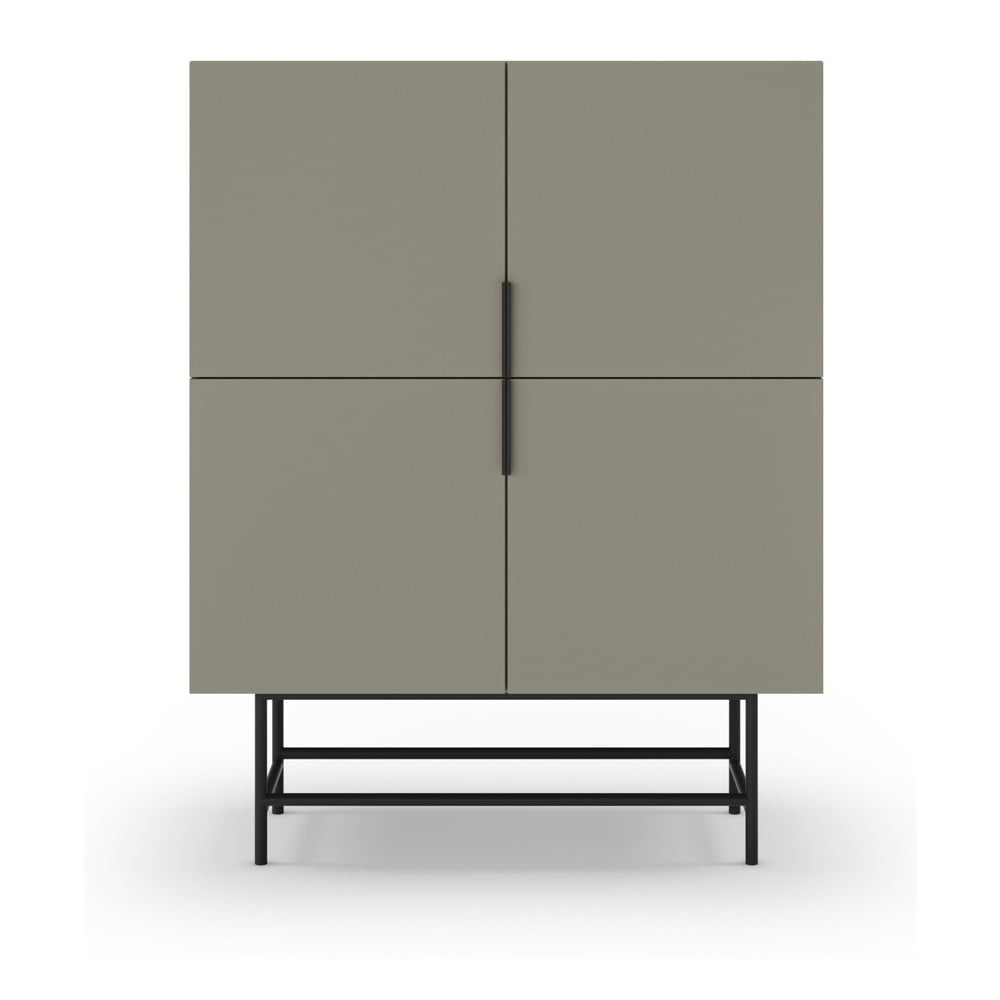 Zöldesszürke szekrény 100x128 cm Eldia – Marckeric