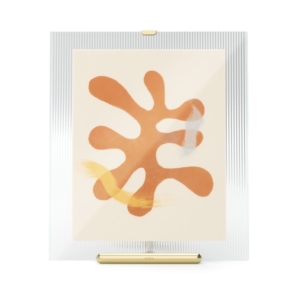 Aranyszínű üveg álló képkeret 26x30