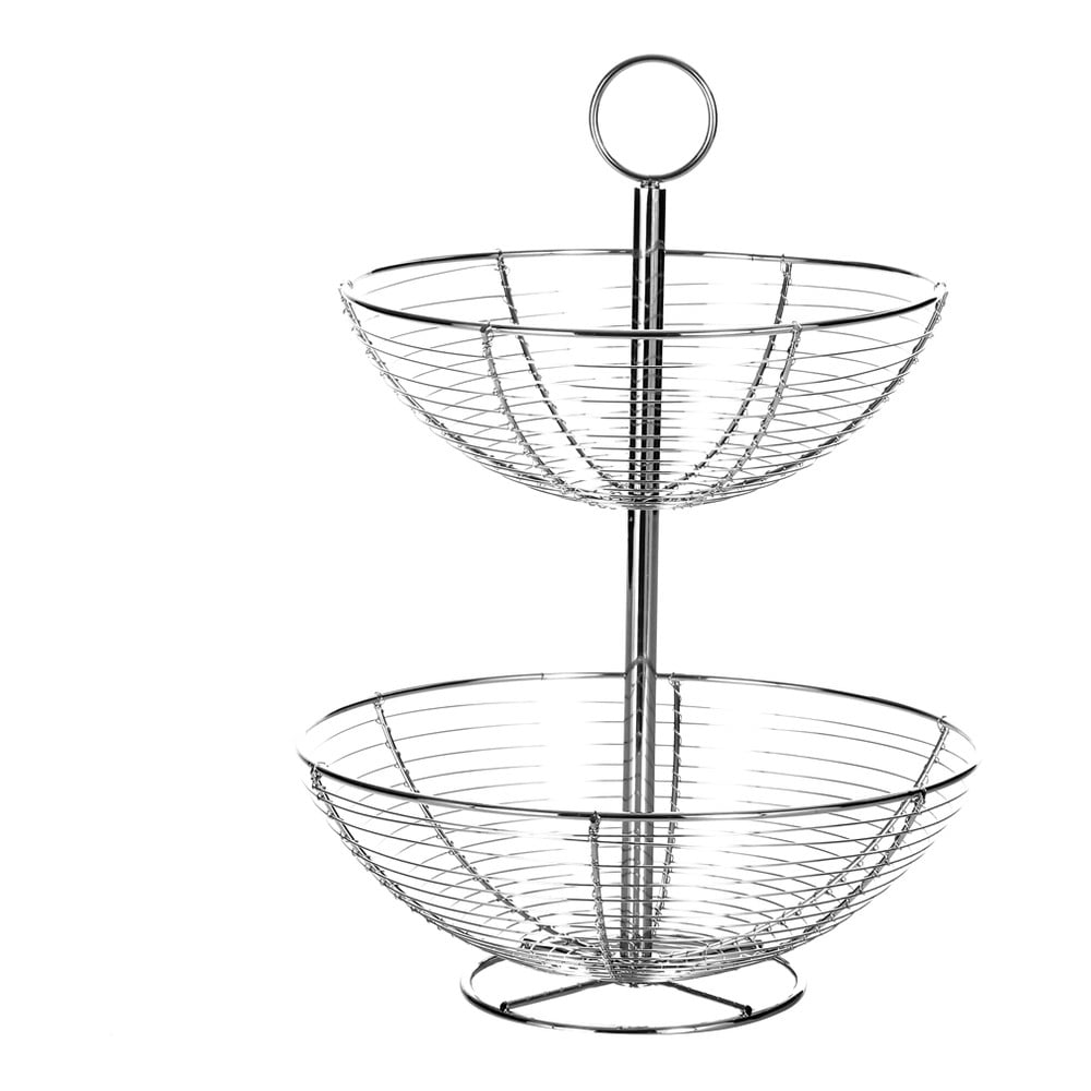 Baker 2 szintes fém gyümölcsös kosár