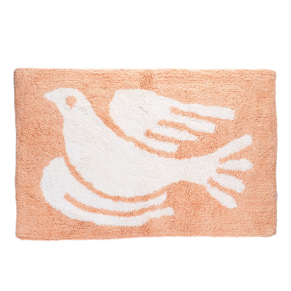 Barackszínű fürdőszobai kilépő 50x80 cm White Dove – Rex London