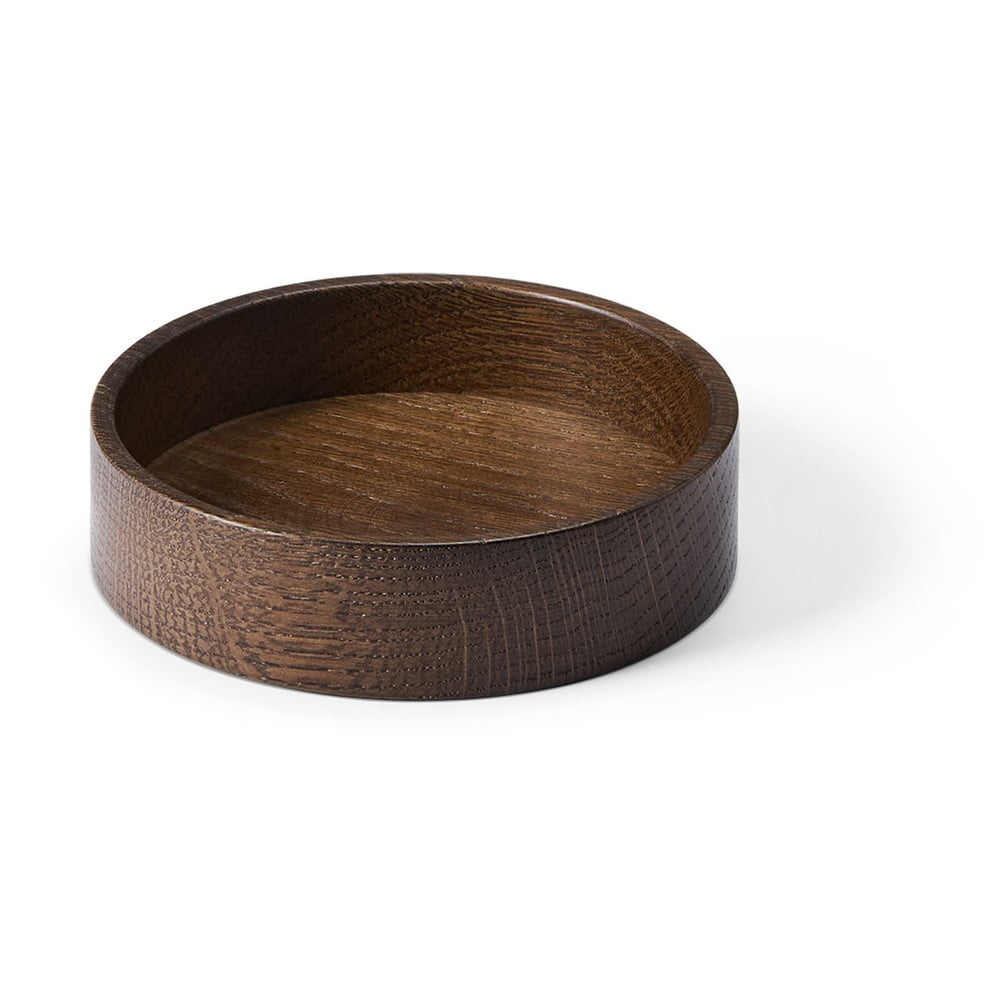 Barna dekoratív fa tárolódoboz ø 11x3 cm Circle S – LIND DNA