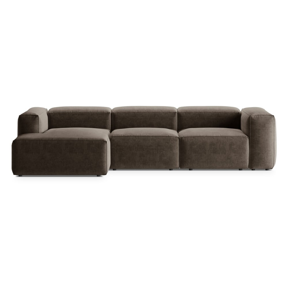 Barna sarokkanapé (bal oldali-heverő résszel) Bergano – Cosmopolitan Design