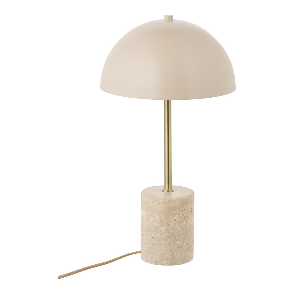 Bézs asztali lámpa fém búrával (magasság 45 cm) Sheffield – House Nordic