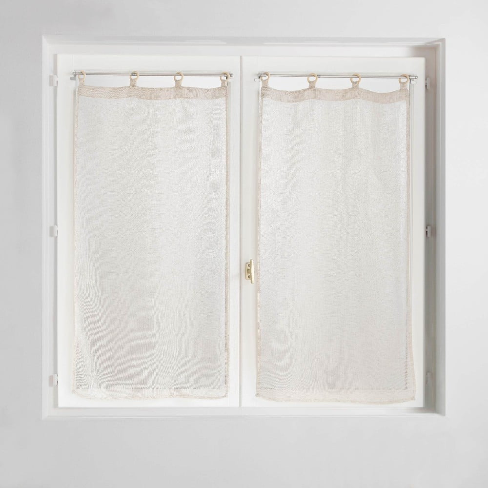 Bézs fényáteresztő függöny szett 2 db-os 60x160 cm Minalisa – douceur d'intérieur