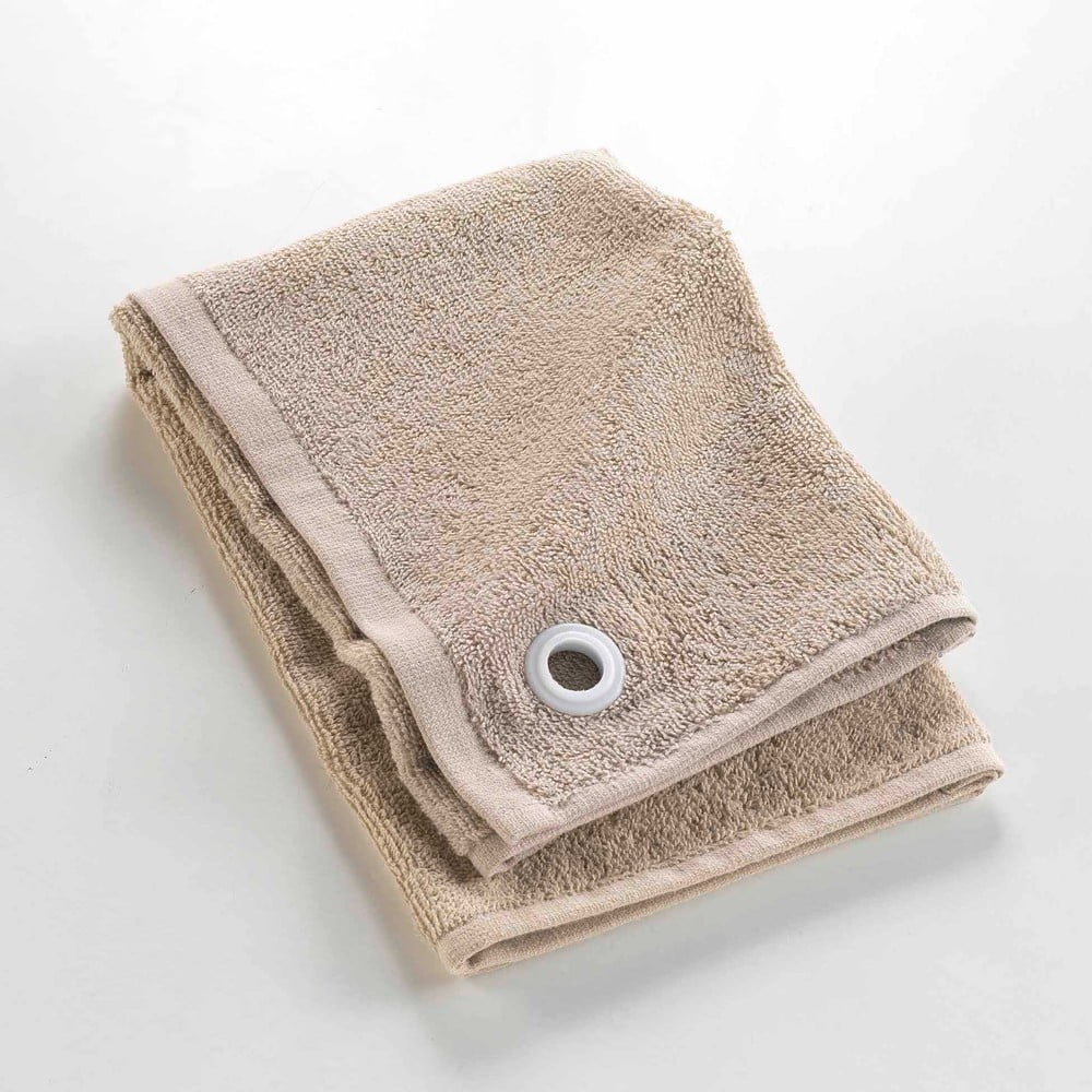 Bézs frottír pamut törölköző 50x50 cm Cuistot – douceur d'intérieur
