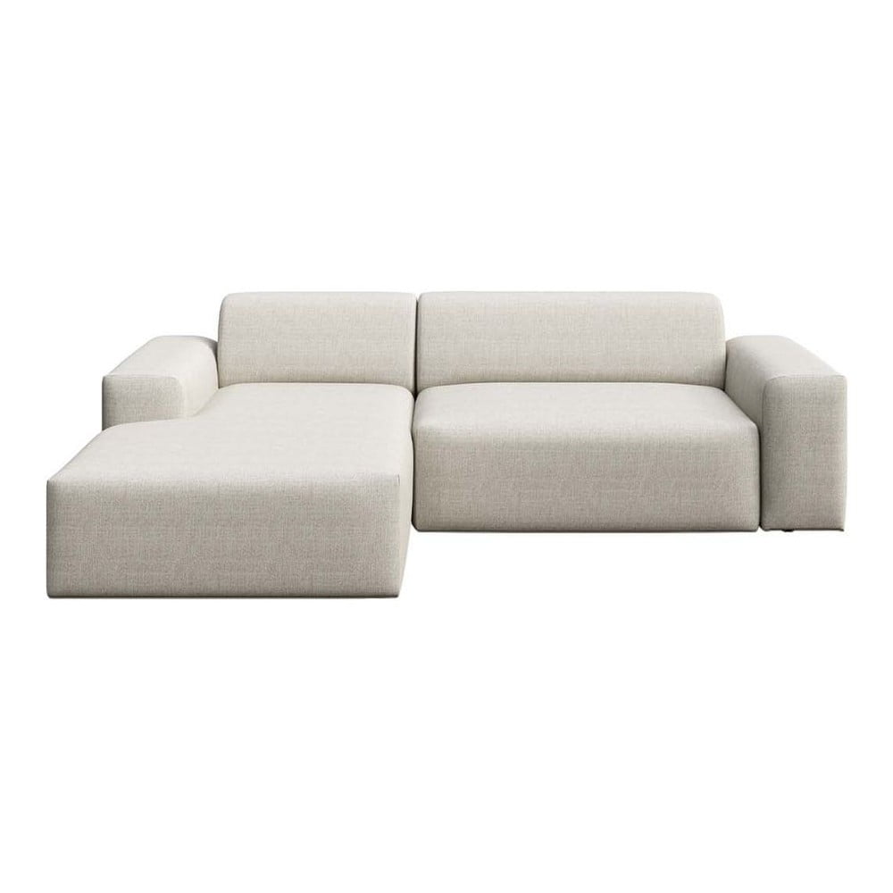 Bézs kinyitható tárolóhelyes sarokkanapé (bal oldali-heverő résszel) Villet – Rodier