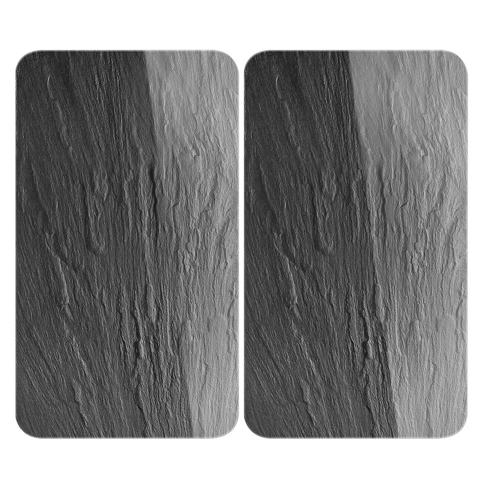 Edzett üveg tűzhely fedőlap szett 2 db-os 30x52 cm Slates – Wenko