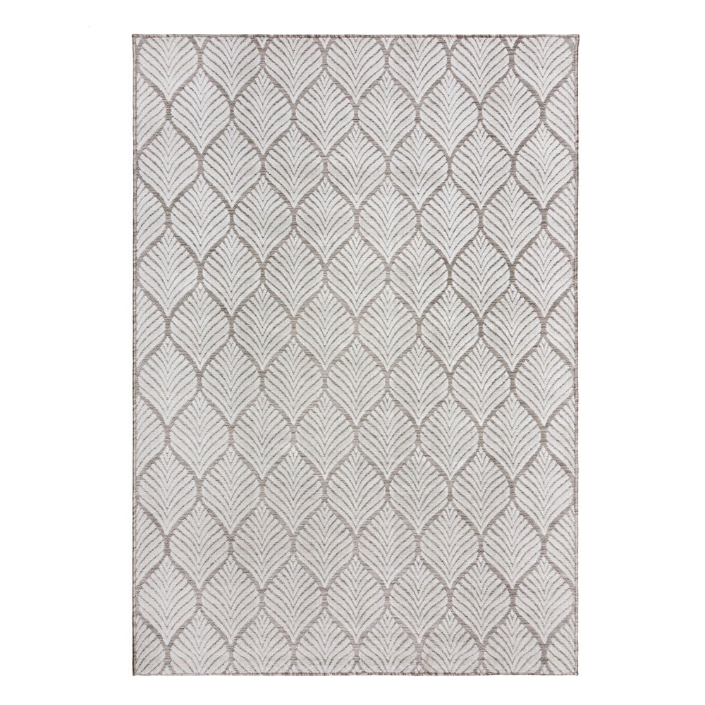Elefántcsont színű kültéri-beltéri szőnyeg 80x150 cm Elm Leaf – Flair Rugs