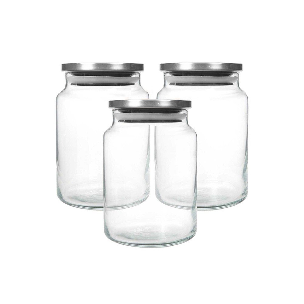 Élelmiszertartó üveg doboz szett 3 db-os – Hermia